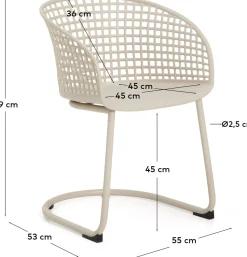 Tuinstoelen-Kave Home Tenaro Tuinstoel Beige
