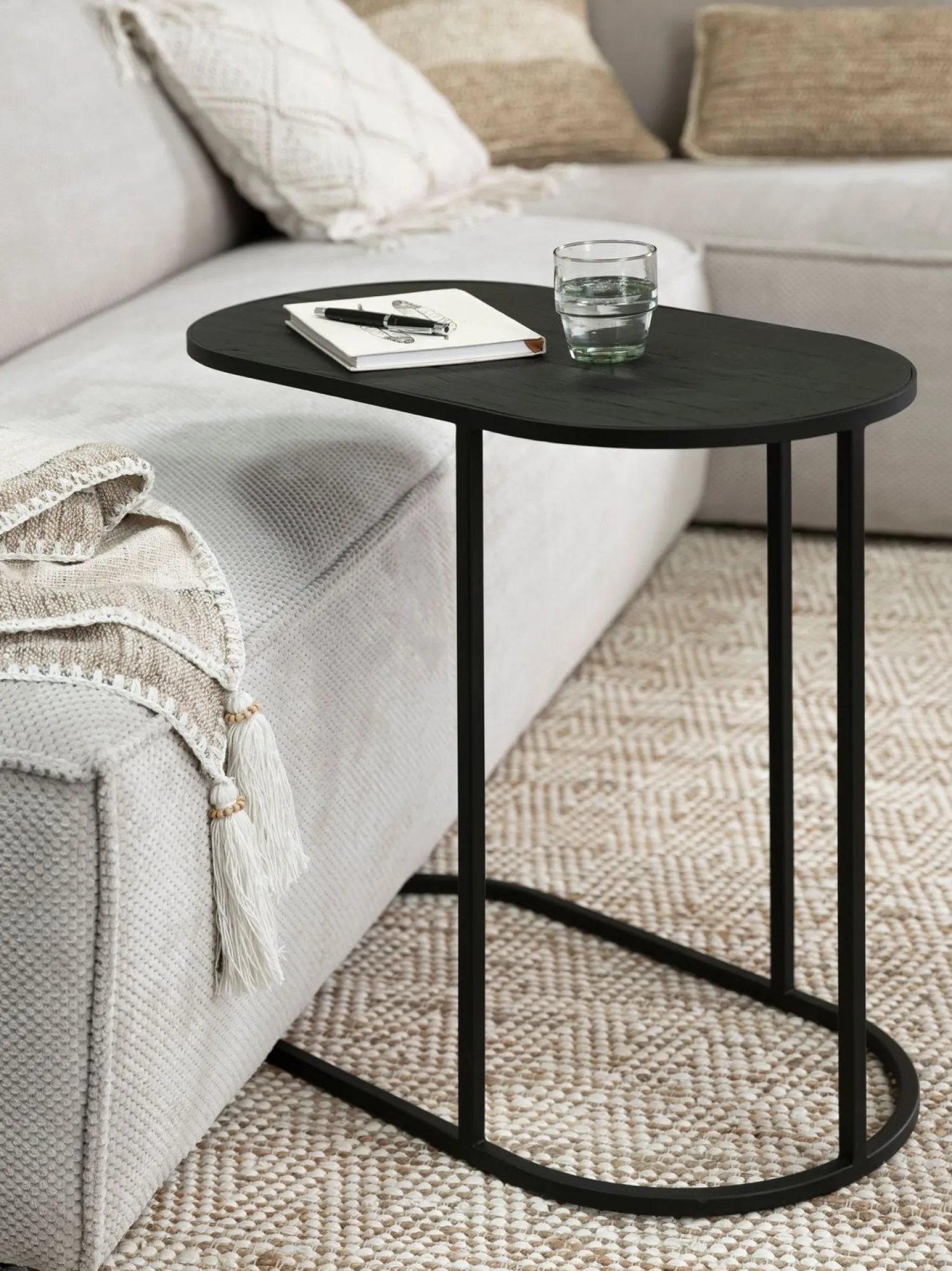 Houten Bijzettafels|Industriële Bijzettafels-DTP Home Terra Laptoptafel Black