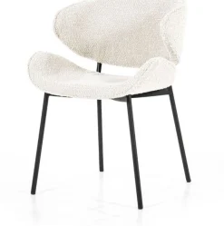 Eetkamerstoelen Met Armleuning-Eleonora Tess Eetkamerstoel Beige