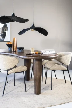 Eetkamerstoelen Met Armleuning-Eleonora Tess Eetkamerstoel Zand