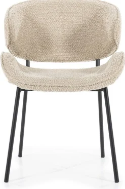 Eetkamerstoelen Met Armleuning-Eleonora Tess Eetkamerstoel Zand