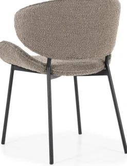 Eetkamerstoelen Met Armleuning-Eleonora Tess Eetkamerstoel Bruin
