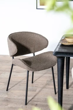 Eetkamerstoelen Met Armleuning-Eleonora Tess Eetkamerstoel Bruin