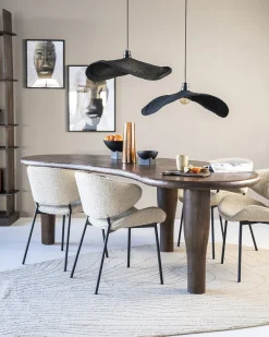 Eetkamerstoelen Met Armleuning-Eleonora Tess Eetkamerstoel Bruin