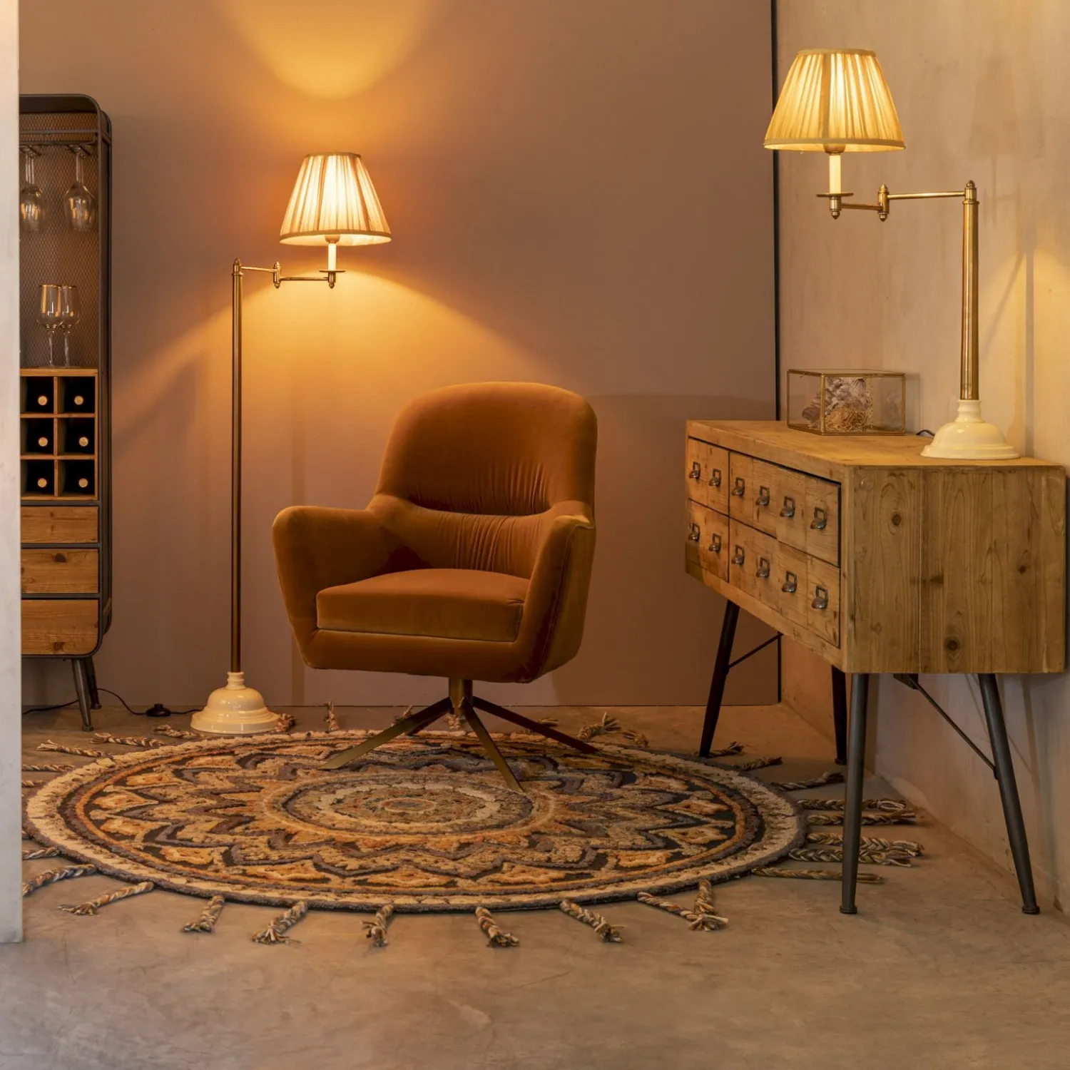 Tafellampen|Tafellampen-Dutchbone The Allis Tafellamp Brass