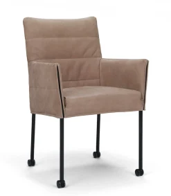 Eetkamerstoelen Met Armleuning-Eijerkamp Collectie Thijs Eetkamerstoel Taupe
