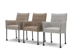 Eetkamerstoelen Met Armleuning-Eijerkamp Collectie Thijs Eetkamerstoel Taupe