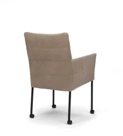 Eetkamerstoelen Met Armleuning-Eijerkamp Collectie Thijs Eetkamerstoel Taupe