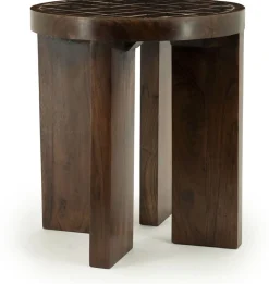 Ronde Bijzettafels-By Boo TiledUp Bijzettafel Brown