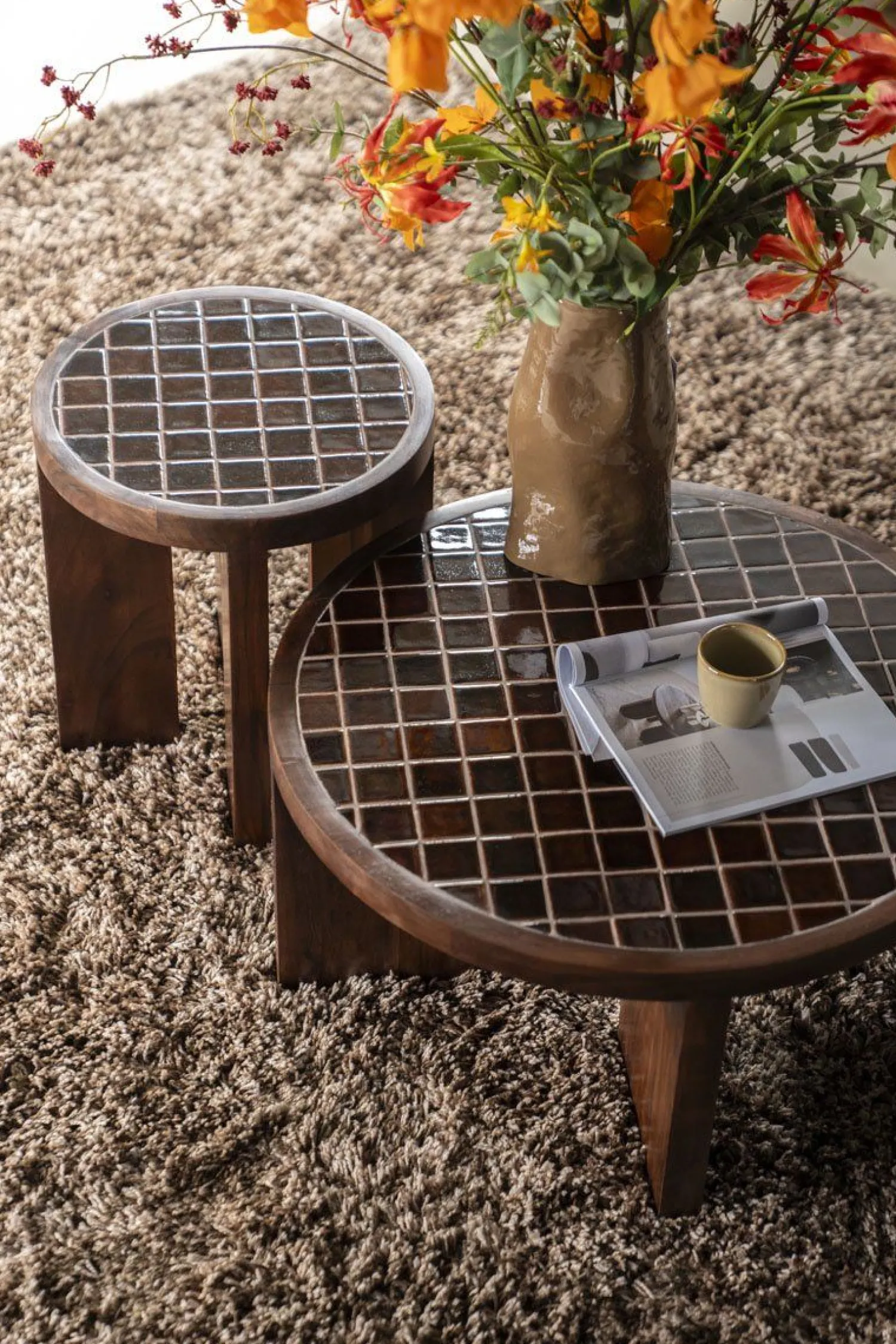 Ronde Salontafels-By Boo TiledUp Salontafel Brown