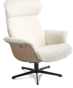 Draaifauteuils|Relaxfauteuils-Eijerkamp Collectie Time Out Sheepskin Relaxfauteuil Off-White