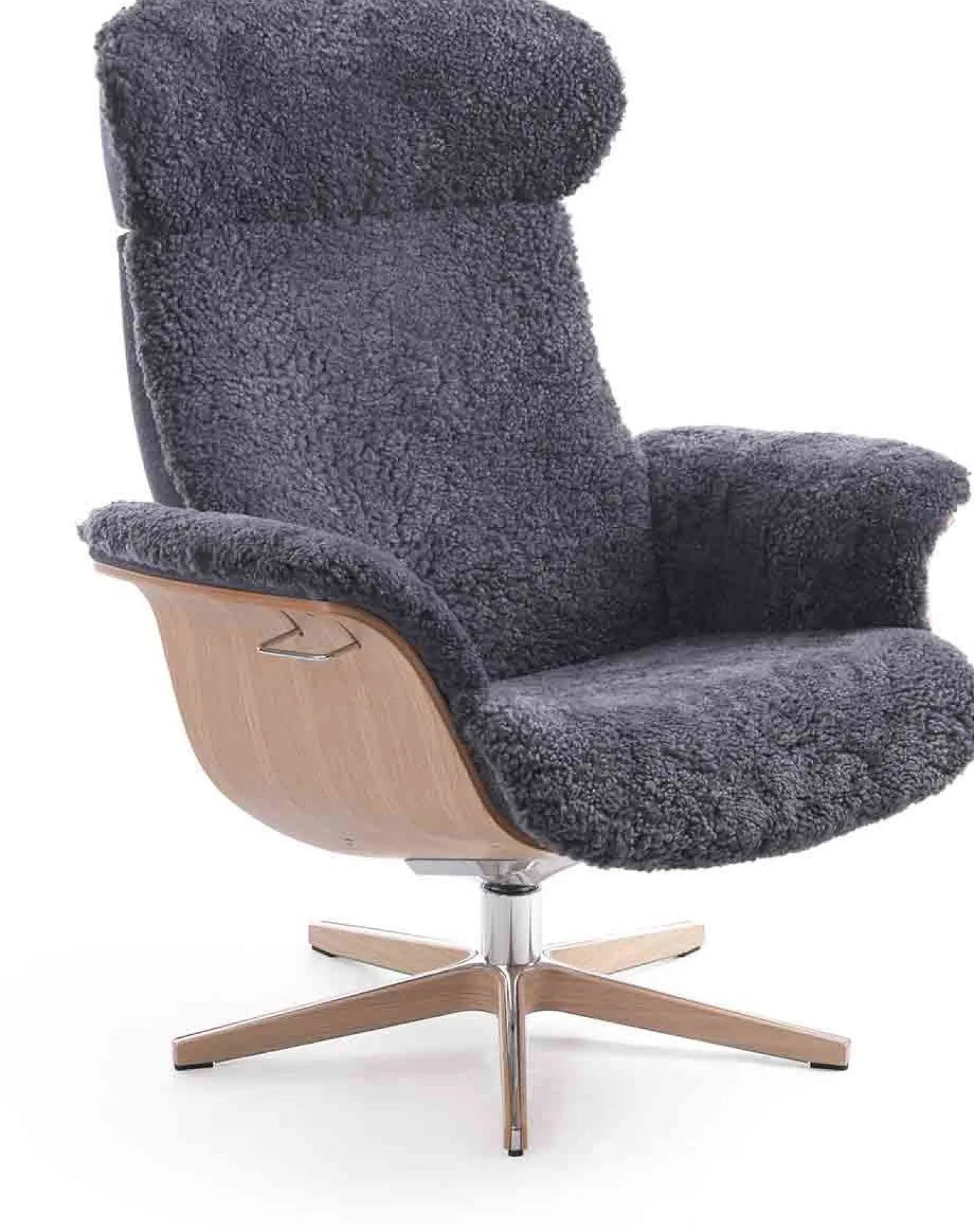 Draaifauteuils|Relaxfauteuils-Eijerkamp Collectie Time Out Sheepskin Relaxfauteuil Off-White