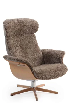 Draaifauteuils|Relaxfauteuils-Eijerkamp Collectie Time Out Sheepskin Relaxfauteuil Off-White