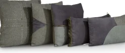 Sierkussens & Plaids-COCO maison Timeless set van 5 Sierkussen Olive