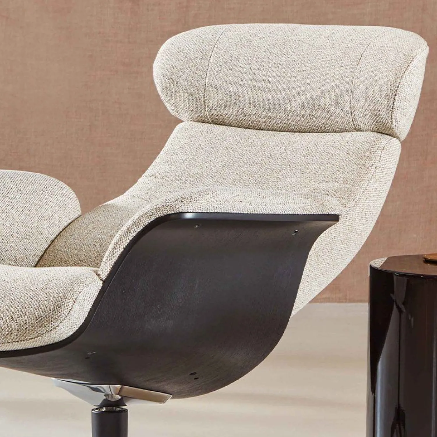 Draaifauteuils|Relaxfauteuils-Eijerkamp Collectie Time-Out Beige Relaxfauteuil + Hocker Beige, Black