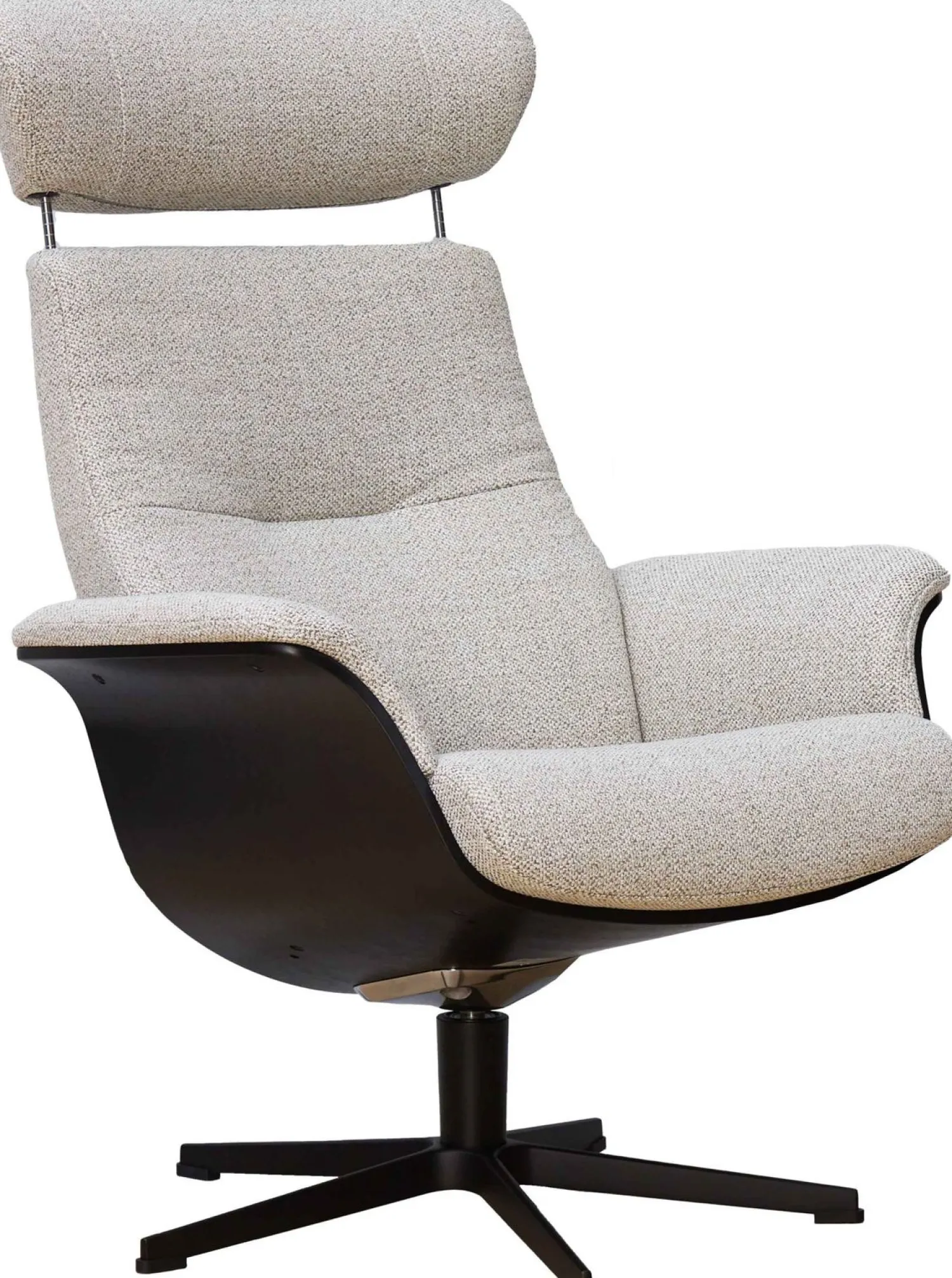 Draaifauteuils|Relaxfauteuils-Eijerkamp Collectie Time-Out Beige Relaxfauteuil + Hocker Beige, Black