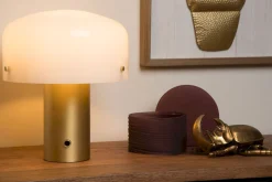 Tafellampen|Tafellampen-Lucide Timon Tafellamp Goud