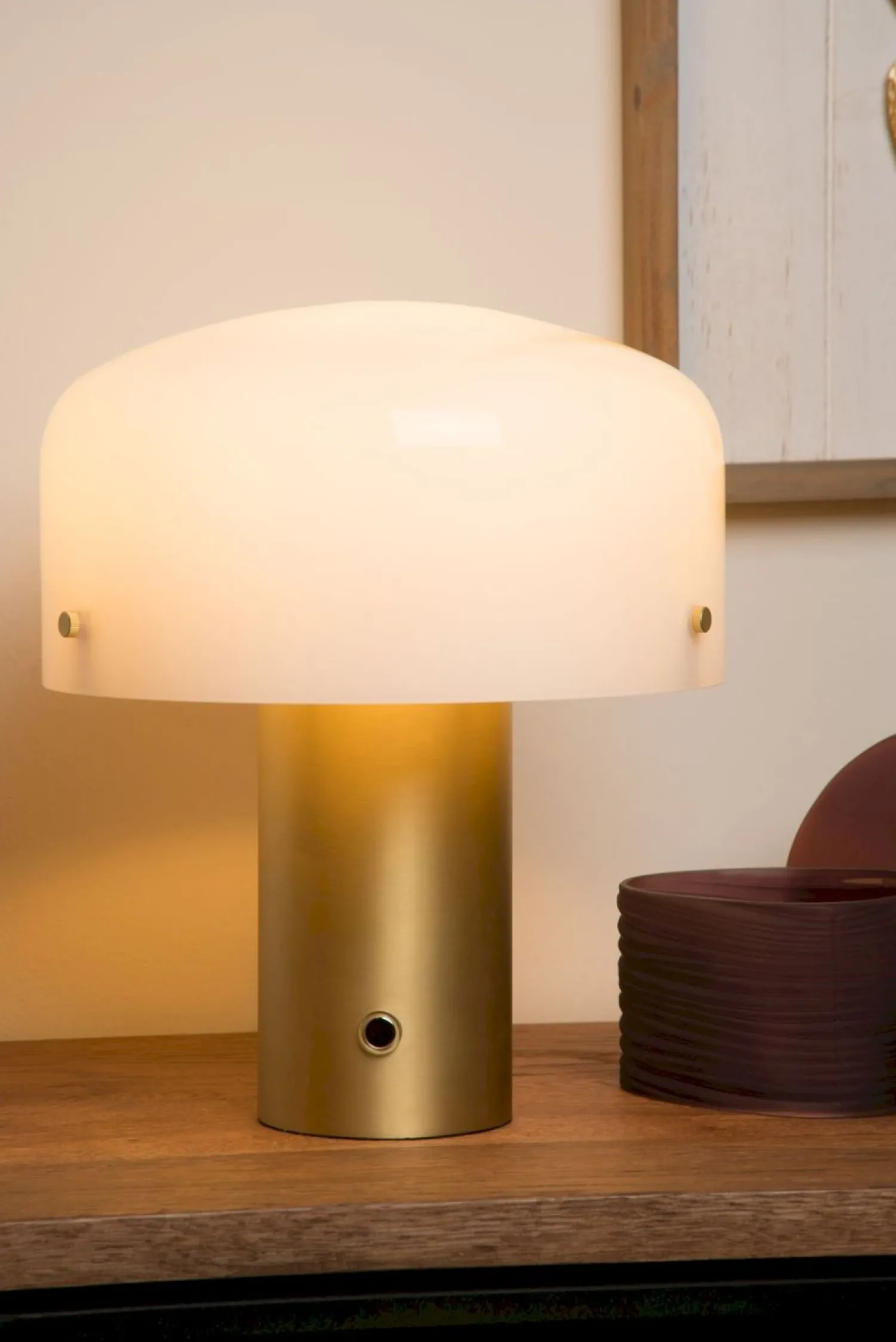 Tafellampen|Tafellampen-Lucide Timon Tafellamp Goud