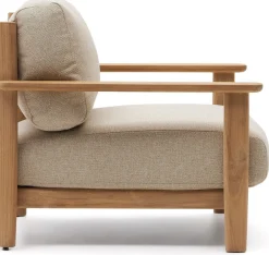 Tuinstoelen-Kave Home Tirant Outdoor Fauteuil Naturel, Beige
