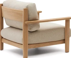 Tuinstoelen-Kave Home Tirant Outdoor Fauteuil Naturel, Beige
