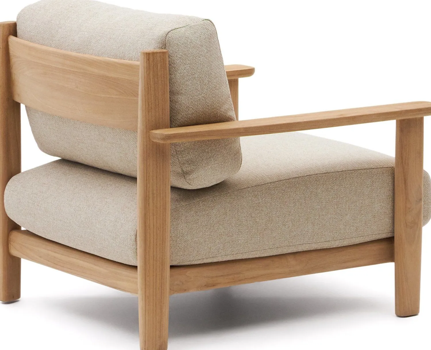 Tuinstoelen-Kave Home Tirant Outdoor Fauteuil Naturel, Beige