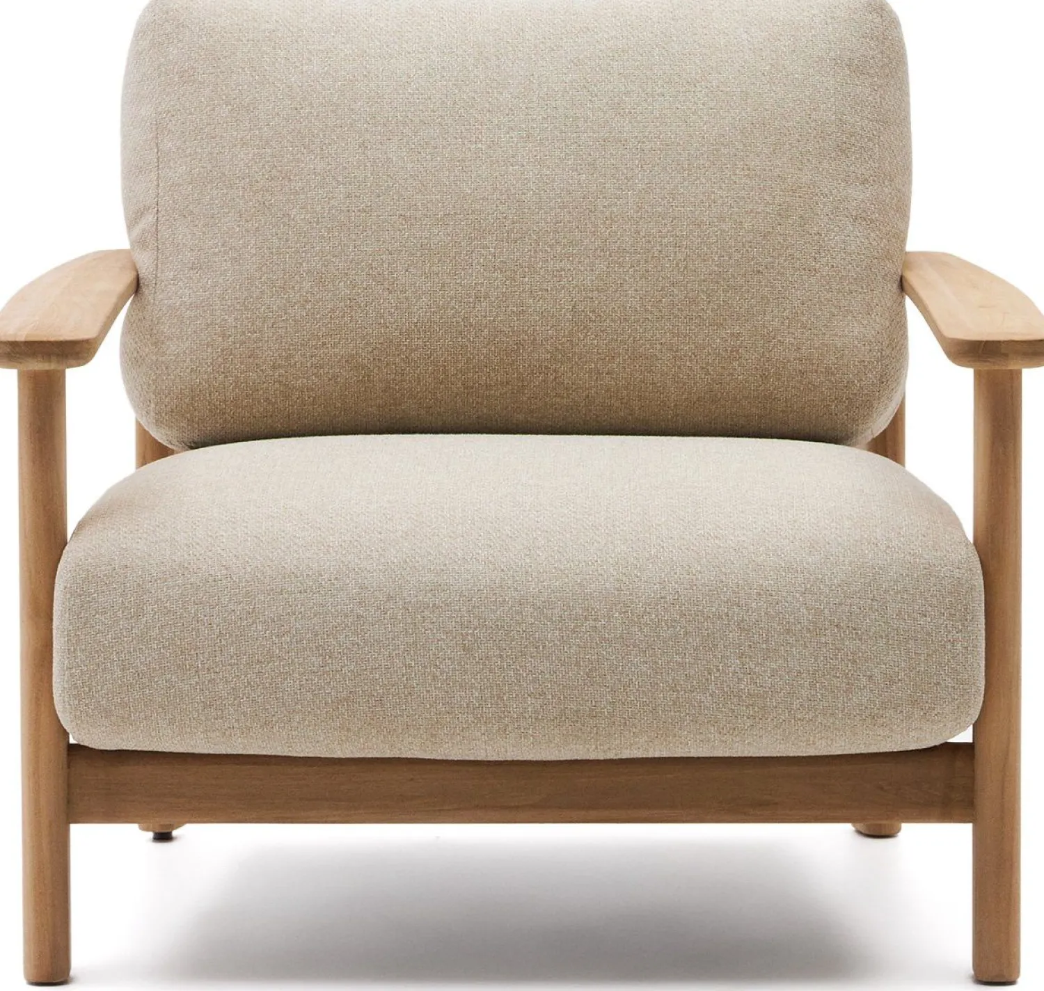Tuinstoelen-Kave Home Tirant Outdoor Fauteuil Naturel, Beige