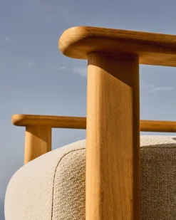 Tuinstoelen-Kave Home Tirant Outdoor Fauteuil Naturel, Beige