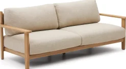 Tuinbanken|Zitbanken-Kave Home Tirant Outdoor 3-Zitsbank Naturel, Beige