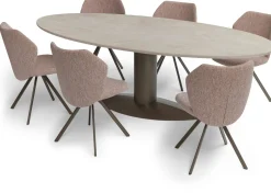 Design Stoelen|Eetkamerstoelen Zonder Armleuning-Bree's New World Toby Eetkamerstoel Bruin