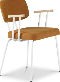 Eetkamerstoelen Met Armleuning-Eijerkamp Collectie Tom Onderstel Wit Armstoel Marroc, Groove