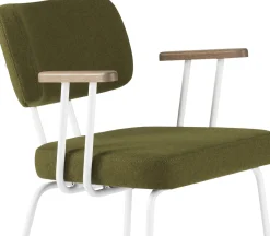 Eetkamerstoelen Met Armleuning-Eijerkamp Collectie Tom Onderstel Wit Armstoel Green, Tabacco