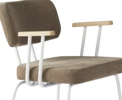 Eetkamerstoelen Met Armleuning-Eijerkamp Collectie Tom Onderstel Wit Armstoel Brown, Groove