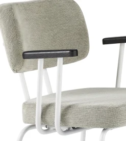 Eetkamerstoelen Met Armleuning-Eijerkamp Collectie Tom Onderstel Wit Armstoel Multigrey, Antracite