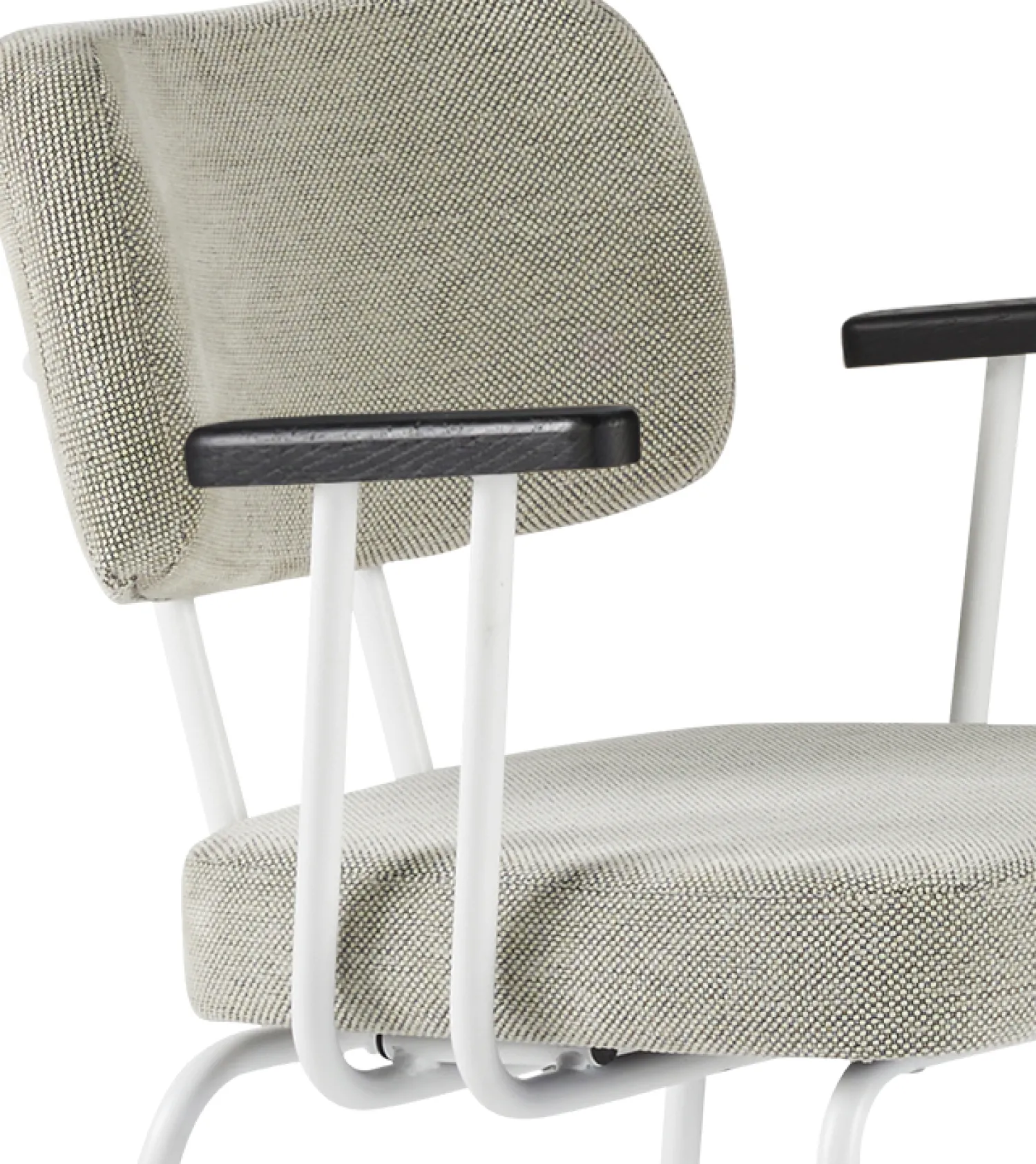 Eetkamerstoelen Met Armleuning-Eijerkamp Collectie Tom Onderstel Wit Armstoel Multigrey, Antracite