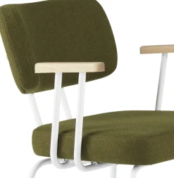 Eetkamerstoelen Met Armleuning-Eijerkamp Collectie Tom Onderstel Wit Armstoel Green, Groove