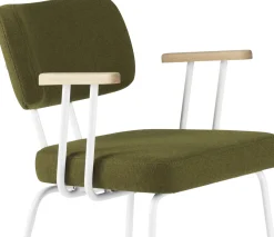 Eetkamerstoelen Met Armleuning-Eijerkamp Collectie Tom Onderstel Wit Armstoel Green, Groove