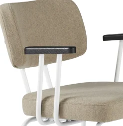 Eetkamerstoelen Met Armleuning-Eijerkamp Collectie Tom Onderstel Wit Armstoel Stone, Antracite