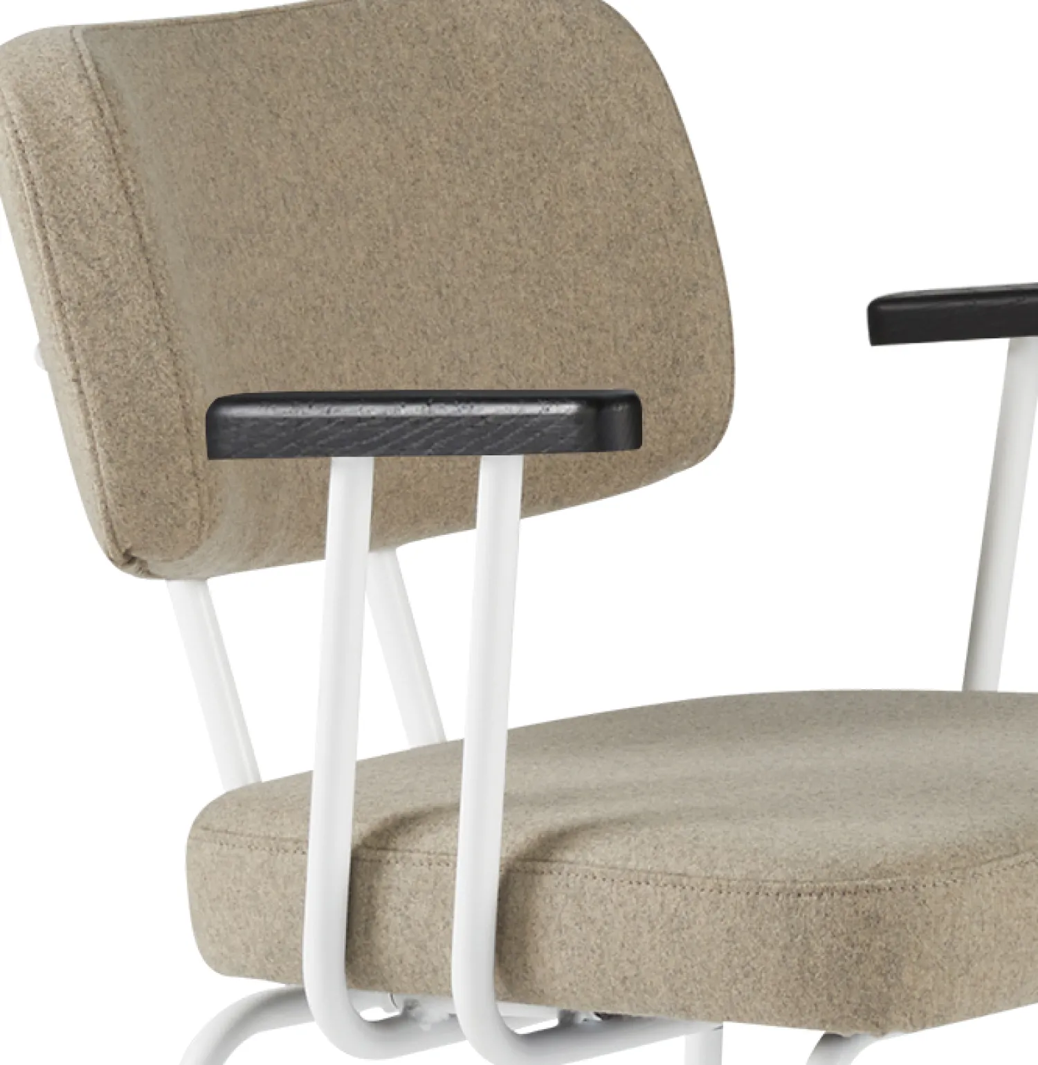 Eetkamerstoelen Met Armleuning-Eijerkamp Collectie Tom Onderstel Wit Armstoel Stone, Antracite