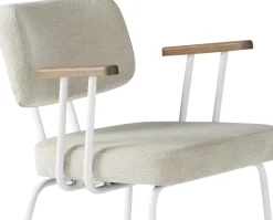Eetkamerstoelen Met Armleuning-Eijerkamp Collectie Tom Onderstel Wit Armstoel Natural, Tabacco