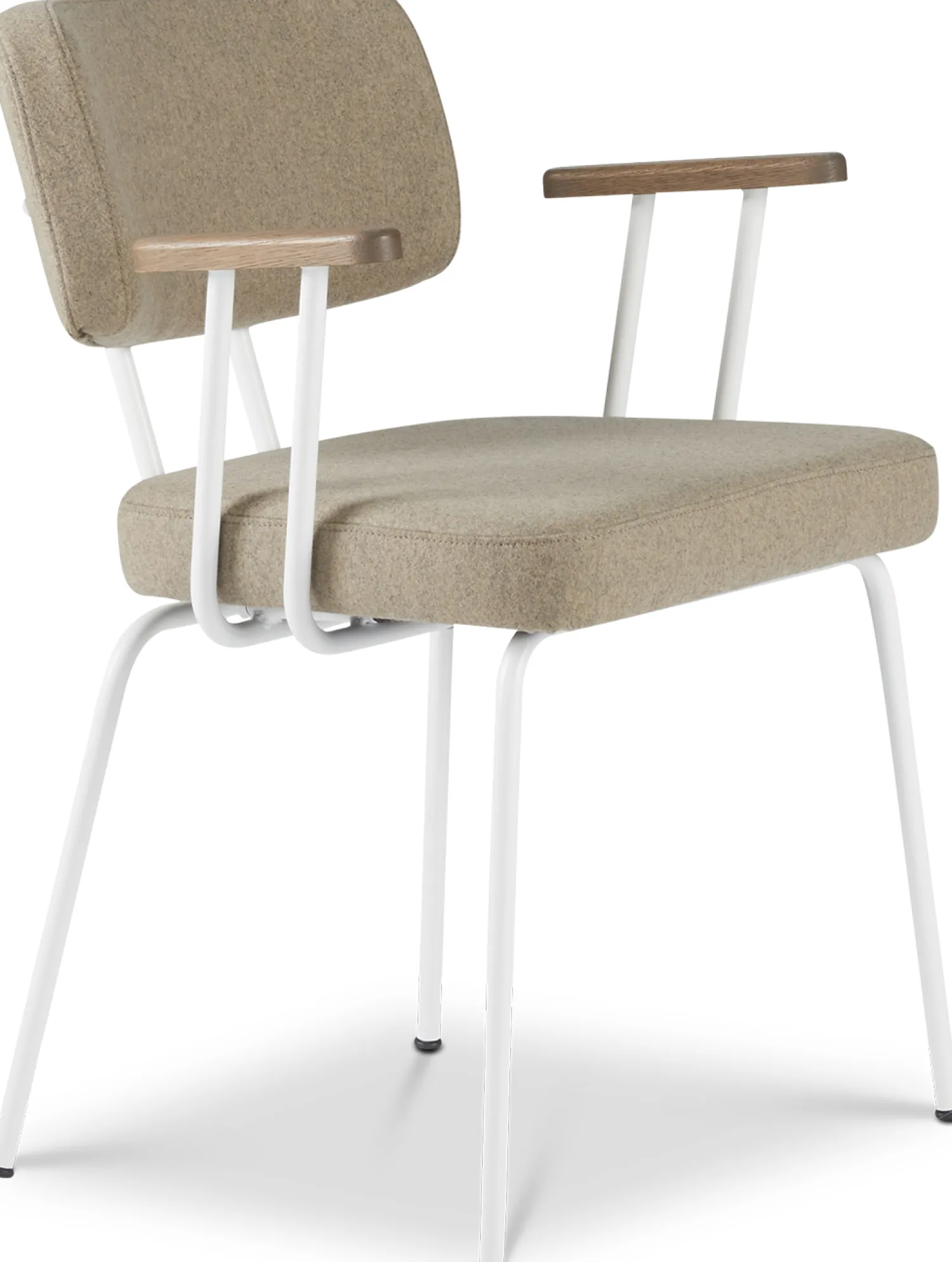 Eetkamerstoelen Met Armleuning-Eijerkamp Collectie Tom Onderstel Wit Armstoel Stone, Tabacco