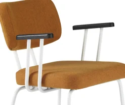 Eetkamerstoelen Met Armleuning-Eijerkamp Collectie Tom Onderstel Wit Armstoel Marroc, Antracite