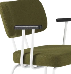 Eetkamerstoelen Met Armleuning-Eijerkamp Collectie Tom Onderstel Wit Armstoel Green, Antracite
