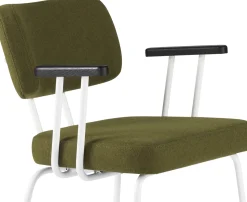 Eetkamerstoelen Met Armleuning-Eijerkamp Collectie Tom Onderstel Wit Armstoel Green, Antracite