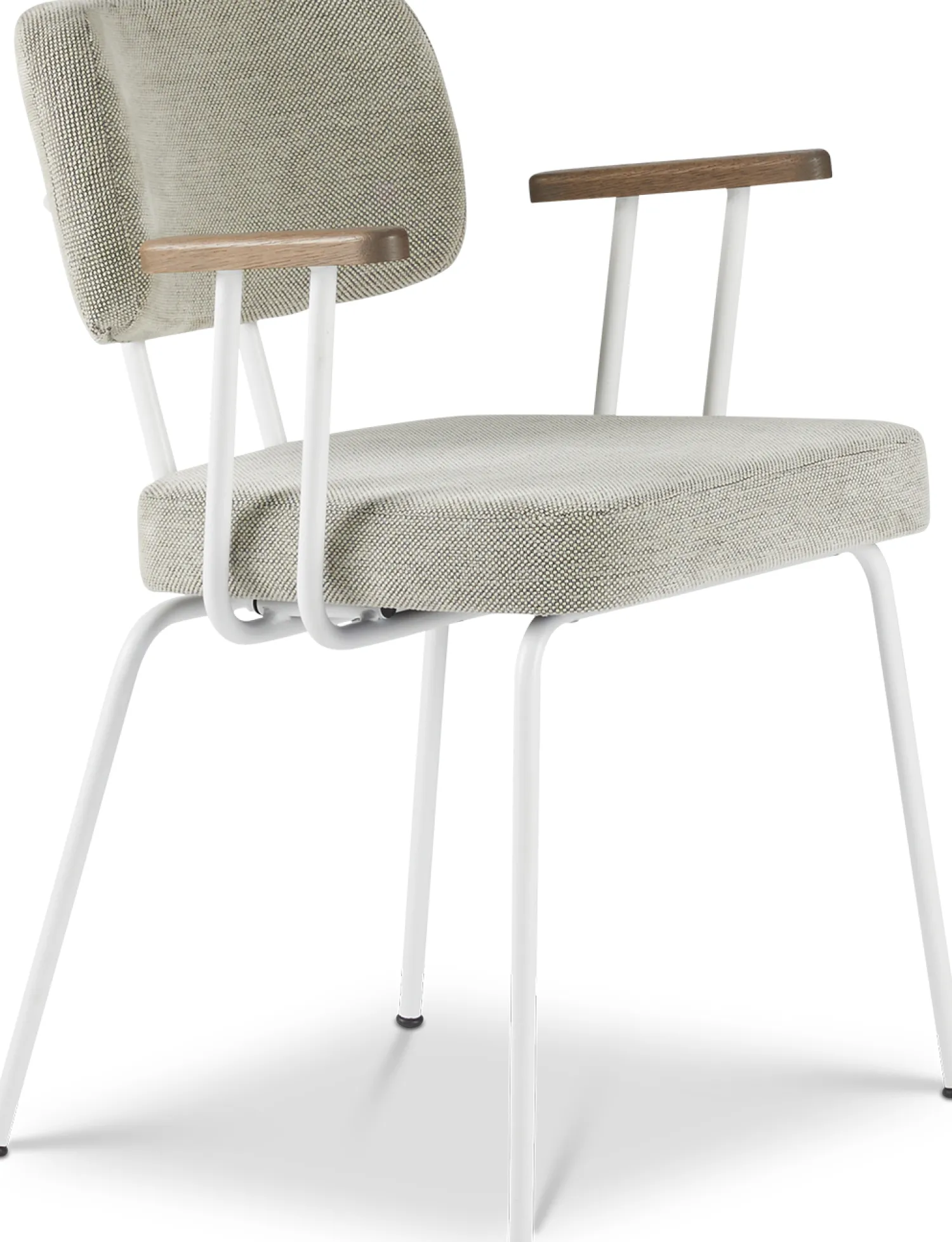 Eetkamerstoelen Met Armleuning-Eijerkamp Collectie Tom Onderstel Wit Armstoel Multigrey, Tabacco
