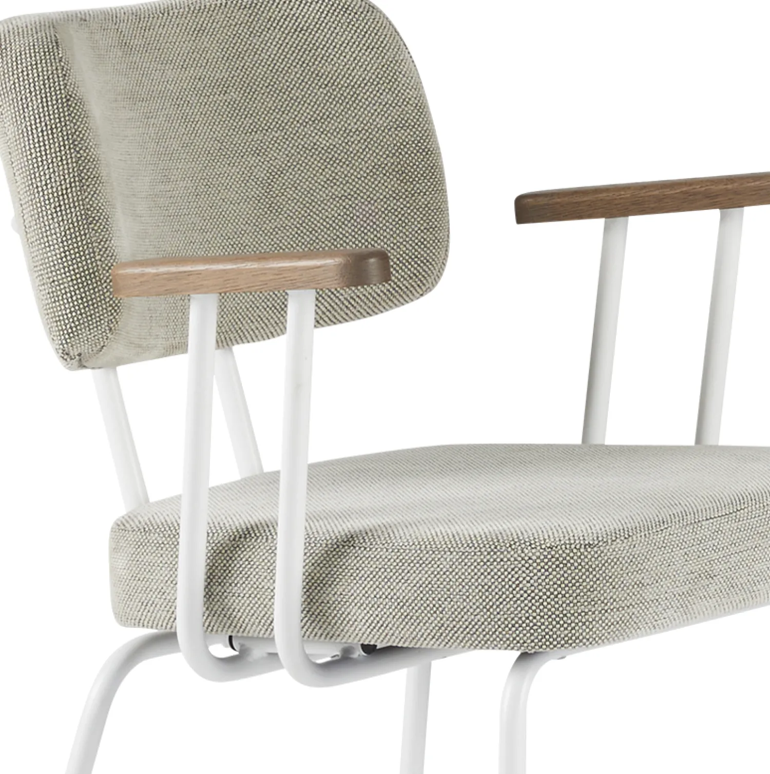 Eetkamerstoelen Met Armleuning-Eijerkamp Collectie Tom Onderstel Wit Armstoel Multigrey, Tabacco