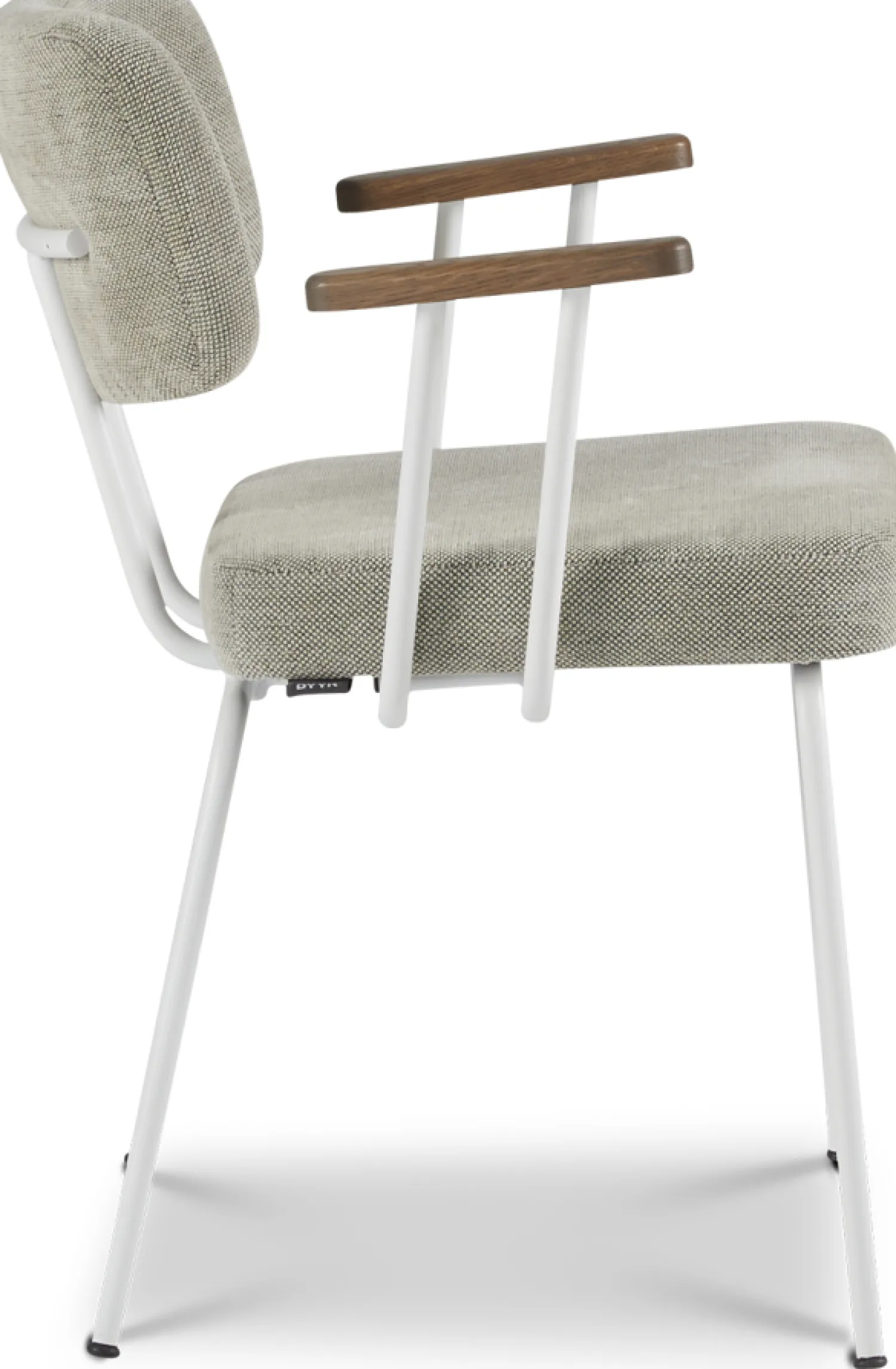 Eetkamerstoelen Met Armleuning-Eijerkamp Collectie Tom Onderstel Wit Armstoel Multigrey, Tabacco