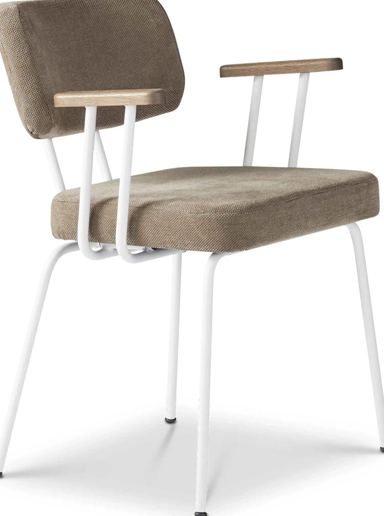 Eetkamerstoelen Met Armleuning-Eijerkamp Collectie Tom Onderstel Wit Armstoel Brown, Tabacco