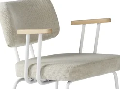 Eetkamerstoelen Met Armleuning-Eijerkamp Collectie Tom Onderstel Wit Armstoel Natural, Groove