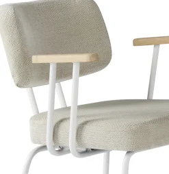 Eetkamerstoelen Met Armleuning-Eijerkamp Collectie Tom Onderstel Wit Armstoel Natural, Groove