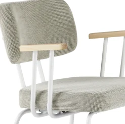 Eetkamerstoelen Met Armleuning-Eijerkamp Collectie Tom Onderstel Wit Armstoel Multigrey, Groove